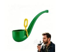 APOMNG Retro Soap Bubble Pipe One Piece Molded Reusable Bubble Wand Vintage Smoke Ring Bubble Maker for Adults Outdoor Garden Fun Party Favour Birthday Gift,Vert