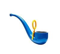 APOMNG Retro Soap Bubble Pipe One Piece Molded Reusable Bubble Wand Vintage Smoke Ring Bubble Maker for Adults Outdoor Garden Fun Party Favour Birthday Gift,Bleu