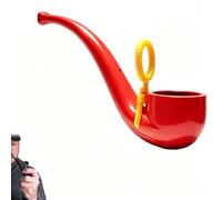APOMNG Retro Soap Bubble Pipe One Piece Molded Reusable Bubble Wand Vintage Smoke Ring Bubble Maker for Adults Outdoor Garden Fun Party Favour Birthday Gift,Rouge