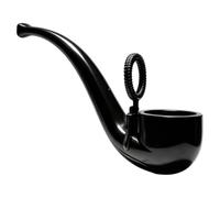 APOMNG Retro Soap Bubble Pipe One Piece Molded Reusable Bubble Wand Vintage Smoke Ring Bubble Maker for Adults Outdoor Garden Fun Party Favour Birthday Gift,Noir