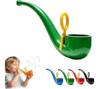 APOMNG Retro Soap Bubble Pipe One Piece Molded Reusable Bubble Wand Vintage Smoke Ring Bubble Maker for Adults Outdoor Garden Fun Party Favour Birthday Gift,Vert