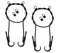 APOMOON tendeurs Elastique avec Crochets 2 pièces, Corde de Tension élastique avec Crochets, élastiques Expander de Tension pour vélos Motos Porte-Bagages Camping, Noir 150 cm