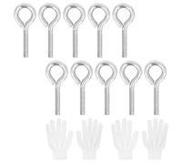 APOMOONS 10 Pièces Vis à œillets M5 Crochets à Vis en Acier Inoxydable 304 Piton à Visser Crochet a Visser Piton à Vis Crochets Métalliques Autotaraudants Pour la Fixation et la Suspension