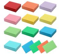 APOMOONS 1000 Feuilles Flash Cards A8 - Flashcards, à Carreaux, Fiche de Revision Colorées - Cartes D'Apprentissage Fiches - Cartes pour Vocabulaire, Formules et Notes (10 Couleurs)