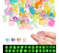 APOMOONS 130 pcs Mini Animaux en Résine avec 4 pcs Mini Champignons en Résine, Minuscules Animaux Lumineux Petites Figurines Animauxs en Miniature pour Jardins Paysagers Miniatures