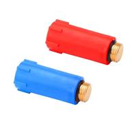 APOMOONS 2 Piece Construction Plug 1/2 Inch Plastic Plumbing Pipe (Red & Blue), Bouchon de Construction pour Tuyau de Plomberie 1/2 in pour Fermer les Tuyaux d'eau Pendant la Rénovation