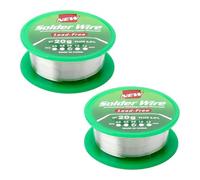APOMOONS 2 Pièces Etain à Souder 0.8mm, Soudure Etain avec Noyau en Colophane, Soudure Sans Plomb 40g, Fil a Souder avec Flux pour la Réparation, la Soudure Electrique, L'électricité et DIY
