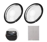 APOMOONS 2 Pieces Kit Premium de Protection D'Objectif pour Insta360 X4 Couvercles Rotatifs 360° étanche à La Poussière PC Accessoire Essentiel pour Caméra Sport avec Chiffon D'Essuyage