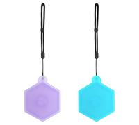 APOMOONS 2 pièces Pod Case Boîte de rangemenat avec Longe, étui de Protection pour pod de Parfum, boîte de Rangement d'arôme saveur pour Anneau de Parfum 5.5x4.8x1.9cm, Bleu et Violet