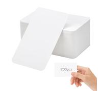 APOMOONS 200 Pièces Cartes en Papier Kraft Blanc 9 x 5,5 cm - Fiches Vierges à Créer soi-même pour l'apprentissage du Vocabulaire