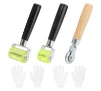 APOMOONS 3 rouleaux presseurs professionnels en silicone et 2 mitaine, rouleau de pression, rouleau de dépouillement sonore, pour rebords et pour souder des bâches en PVC