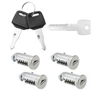 APOMOONS 4 Pièces Serrures de Sécurité pour Thule, Noyaux de Serrure avec 2 Clés et 1 Clé de Contrôle, Système à Une Clé pour Barres de Toit Coffres de Toit Barres Transversales