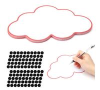 APOMOONS 50 pcs Set de cartes d'animation nuages, papier pour flipchart avec 50 pastilles adhésives, fiches Grande carte de présentation papier pour flipchart pour discussion professionnelles bureau