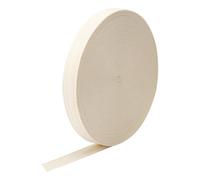 APOMOONS 50m Ruban Coton Sangle Couture Sangle Coton Biais de Coton 25mm de Large Rouleau de Ruban en Coton Blanc pour Craft Couture Fanions Travaux Manuels Confection Bordures Soyeuses Beige