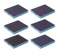 APOMOONS 6 Eponges Poncage,6 Spécifications Différentes 80/120/180/220/280/320 Eponge A Poncer Lot de Papier Abrasif pour Métal Bois et Mur Poncage Bois