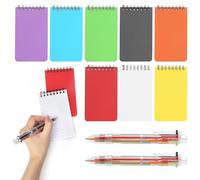 APOMOONS 8 mini blocs-notes à spirale A7 Petits carnets de notes lignés avec reliure à spirale Pour mémos, bureau, école, maison