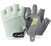 APOMOONS Gants de cyclisme, demi-doigts avec coussinets en silicone antidérapants, séchage rapide, faciles à mettre et à enlever, gants de vélo pour patinage sur glace, scooter, sports de plein air