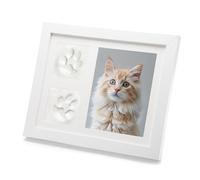 APOMOONS Kit Empreinte Chat, Kit Empreinte, Chien Cadeau Chat, Kit pour Empreinte Animaux Empreinte Patte De Chat Kit Empreinte Bebe Empreinte Main Pied Bebe Kits De Moulage Et D'Empreintes Cadre