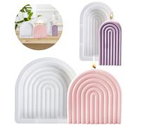 APOMOONS Lot de 2 moules à bougie en forme de N pour couler, ponts arc-en-ciel, grandes bougies en silicone, moule en silicone 3D, pour la fabrication de savon, ornements artisanaux, 002