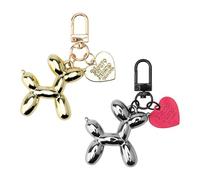 APOMOONS Lot de 2 Porte-clés pour Femme Portachiavi Regalo Donna, Cucciolo Carino Portachiavi Legami Casa Nuova (doré et argent)