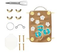 APOMOONS Mini presse à fleurs, kits de bricolage pour enfants, presse à plantes en métal avec outils et 20 feuilles de papier Micro Flower Press pour l'art DIY, 5 x 3,5 cm