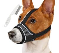 APOMOONS Muzzano Muselière pour petits chiens, en nylon, protection contre les appâts poisons, avec peigne pour animaux de compagnie, protection contre les aliments pour chiens, empêche les dommages