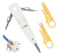 APOMOONS Outil de pose LSA, outil de pose Lsa Plus réseau cat 7 avec 2 coupe-fils, outil réseau pour prise réseau RJ45 (gris)