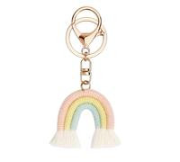 APOMOONS Porte-clés arc-en-ciel, ciel, bohème, sac à pompons, porte-clés à pompon