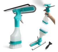 APOMOONS Raclette à Vitres et Balai Pulvérisateur 4 en 1, avec 1 Raclette en Plastique, Lave Vitre Window Cleaner Mouilleur Vitre Professionnel pour Fenêtres, Douche, Cuisine, Voiture, Carrelage