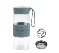 APOMOONS Shaker en verre 480 ml - Tamis et boule acier inoxydable - protéine