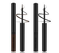 Apooliy 2pcs Matte Eyeliner,Eyeliner liquide waterproof,Stylo Eyeliner 2 Couleurs Longue Tenue，Stick Eyeliner coloré à séchage rapide,Bleu,Marron