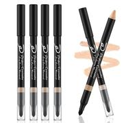 Apooliy 4pcs Concealer Pencil with Sponge,Full Coverage,Waterproof Under Eye Concealer Stick for Dark Circles,Blemishes,Aging Spots,Acne,Freckles