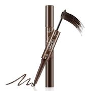 Apooliy Crayon et gel à sourcils 2 en 1, gel à sourcils résistant à l'eau, crayon à sourcils longue durée, applicateur de maquillage des sourcils résistant au transfert
