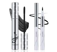 Apooliy Duo de mascara noir et d'eye-liner liquide, résistant à l'eau et aux bavures, pour un maquillage des yeux audacieux et dramatique.
