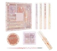 Apooliy Kit de maquillage pour femmes Kit complet Kits de maquillage multi-usages cadeaux contiennent du gloss du rouge à lèvres du crayon à sourcils de la palette d'ombres à paupières de l'anticerne