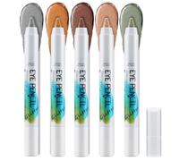 Apooliy Ombre à paupières 5 couleurs, Ombre à paupières en crème, Crayon éclaircissant, Stylo ombre à paupières Waterproof & Long-Lasting