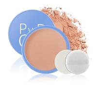 Apooliy Poudre de réglage imperméable à l'eau, poudre pressée sans pores pour le visage, légère, longue durée, poudre de maquillage anti-huile, translucide