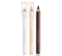 Apooliy Set 3 en 1 Sourcils, Eyeliner, Contour - Stylo à Sourcils Imperméable Longue Durée, Eyeliner Blanc Mat, Contour Translucide - Maquillage des Yeux pour Femmes
