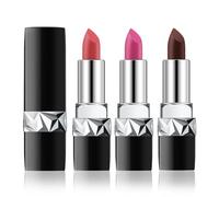 Apooliy Set de 3 rouges à lèvres mats，Longue tenue，Stylo de maquillage pour les lèvres en velours très pigmenté，Waterproof，Coffret de rouge à lèvres crème pour femmes，Marron