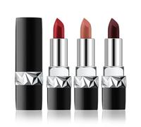 Apooliy Set de 3 rouges à lèvres mats，Longue tenue，Stylo de maquillage pour les lèvres en velours très pigmenté，Waterproof，Coffret de rouge à lèvres crème pour femmes，Marron