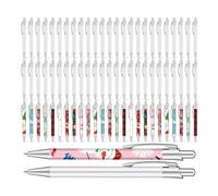 Aposous Stylos à Bille de Sublimation de Stylo de Sublimation de 50 Pièces avec des Fournitures Scolaires de Film Rétractable pour le Bureau
