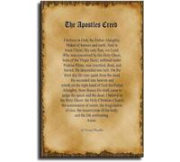 Apostles Creed Catholic Faith Poster for Protestant Study | Ecumenical creed text, ancient wording, youth ministry decor(Unframed,12x18inch(30x45cm))