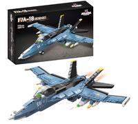 Apostrophe Games Ensemble de Blocs de Construction d'avion de Chasse F/A-18 Hornet-772 pcs-Jouet à réaction de l'Armée de l'Air pour Enfants de Plus de 10 Ans-Compatible avec Toutes Les Briques