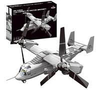 Apostrophe Games Ensemble de Blocs de Construction d'avions à Rotors Basculants V-22 Osprey - 460 Pièces