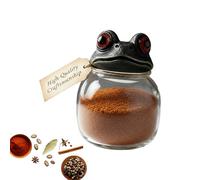 Apothecary Jar - Glass Frog Design Container | Decorative Storage Jar For Counter Kitchen Candy Coffee Sugar Flour Vanity Display Offering A Reliable Solution All Your Storage Needs.