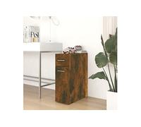 vidaXL Armoire d'apothicaire en bois d'ingénierie chêne fumé 20 x 45,5 x 60 cm