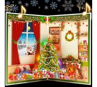 APOTODITO Cartes de Noël musicales 3D, carte pop-up avec musique et lumière, carte de vœux pop-up pour la famille, les amis, les enfants en vacances, le Nouvel An