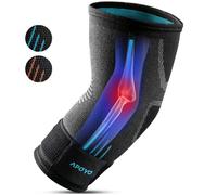 APOYO Coudière de compression pour tendinite, tennis, golf, haltérophilie, etc., avec sangle réglable et bande élastique thérapeutique en bonus, pour entraînement (taille L) B