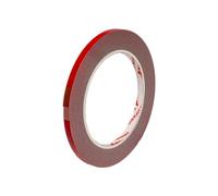 APP Acryl Tape Ruban Adhésif Double Face Extra Fort | Adhésif de montage pour intérieur et extérieur | Rouge | Rouleau de 5 m x 19 mm