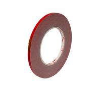 APP Acryl Tape Ruban Adhésif Double Face Extra Fort | Adhésif de montage pour intérieur et extérieur | Rouge | Rouleau de 10 m x 6 mm